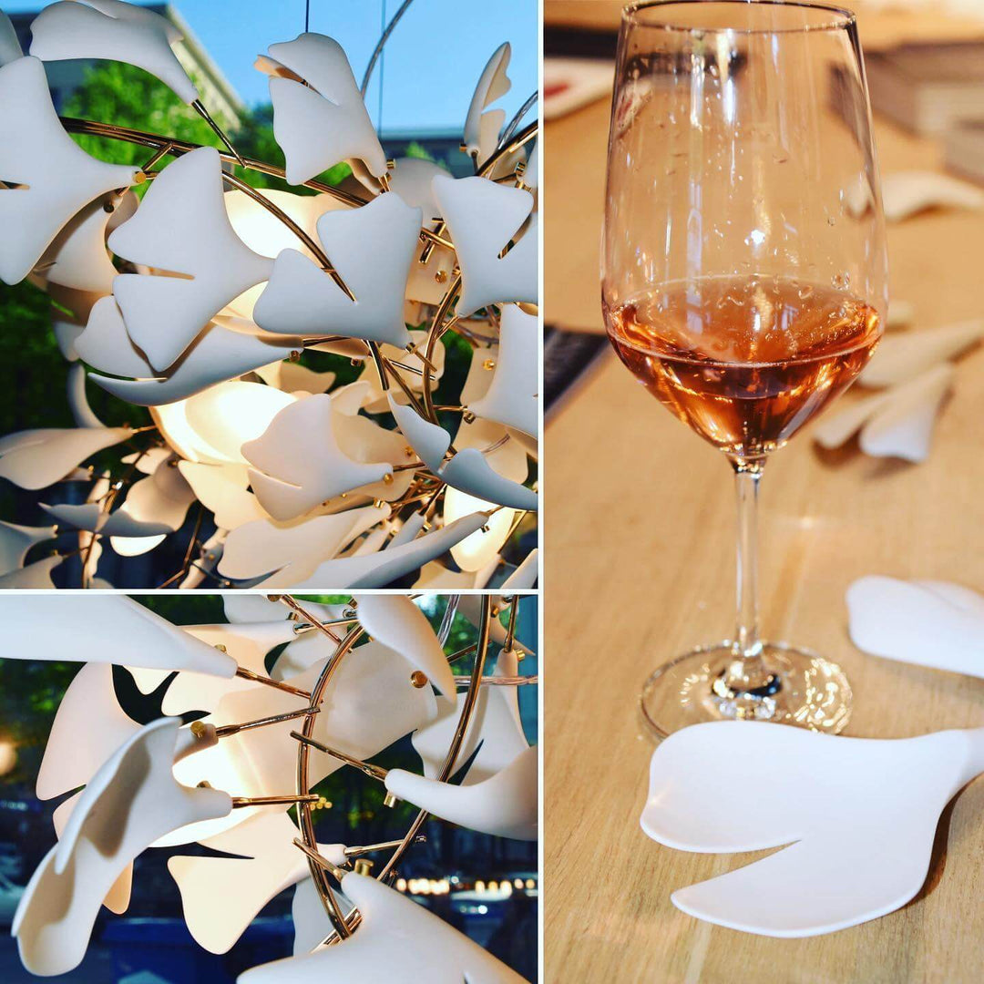 Gingko Chandelier Style J β Handcrafted Porcelain Light Fixture | Vinlighting | Vinlighting