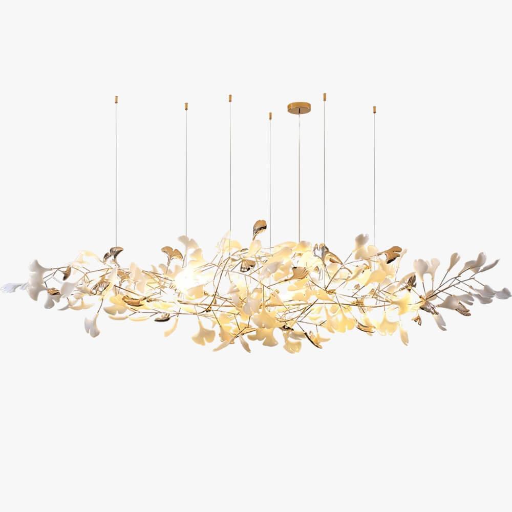 Gingko Chandelier Style K β Handcrafted Porcelain Light Fixture | Vinlighting | Vinlighting