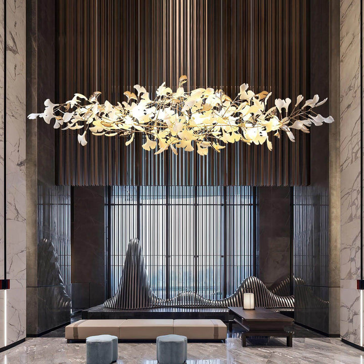 Gingko Chandelier Style K β Handcrafted Porcelain Light Fixture | Vinlighting | Vinlighting