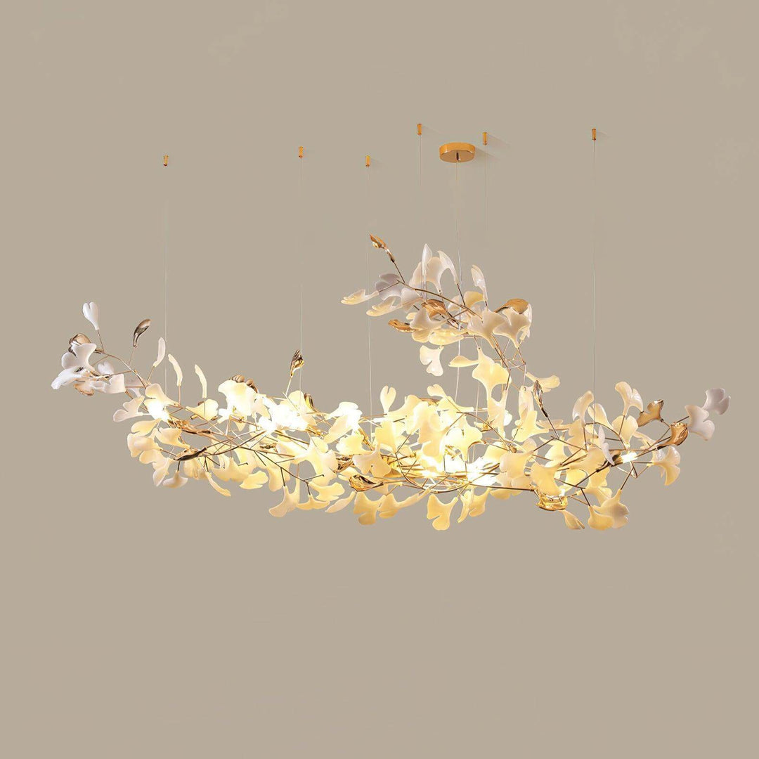 Gingko Chandelier Style K β Handcrafted Porcelain Light Fixture | Vinlighting | Vinlighting