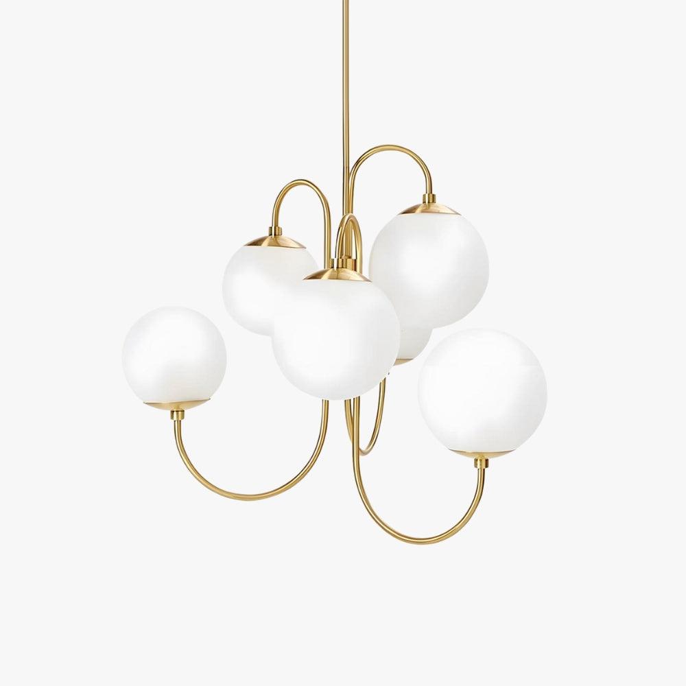 Gooseneck Chandelier – Elegant Wrought Iron & Glass Lighting | Vinlighting | Vinlighting
