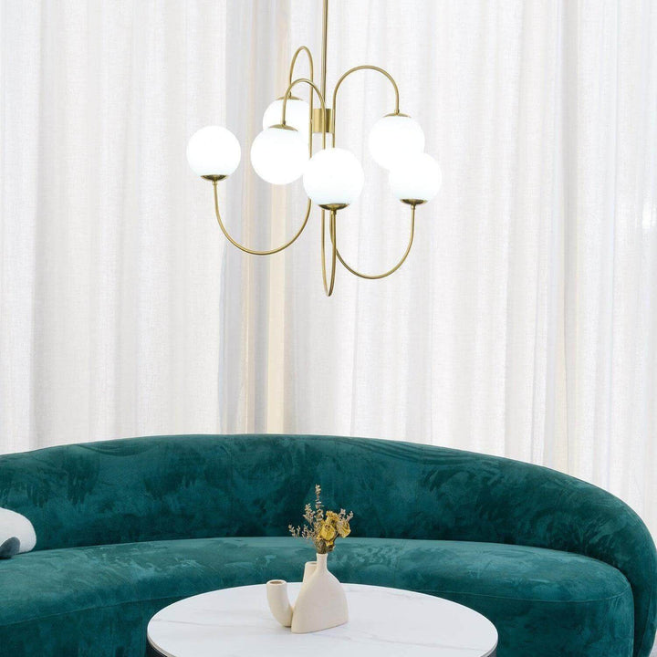Gooseneck Chandelier – Elegant Wrought Iron & Glass Lighting | Vinlighting | Vinlighting