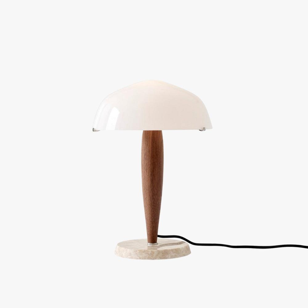 Modern farmhouse marble table lamp, perfect side lamp for stylish interiors, dimensions L 9.8" x H 14.2".