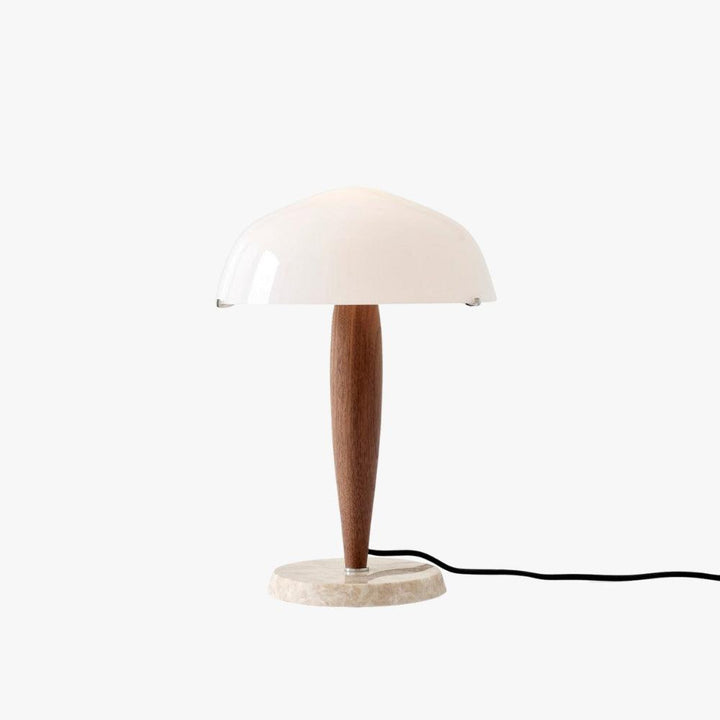 Modern farmhouse marble table lamp, perfect side lamp for stylish interiors, dimensions L 9.8" x H 14.2".