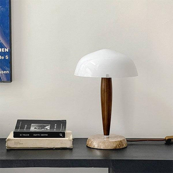 Herman Table Lamp - modern farmhouse style marble table lamp perfect for side tables, 9.8"L x 14.2"H for stylish lighting.