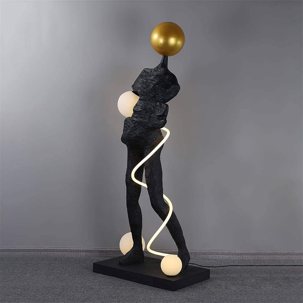 Hymoro floor lamp featuring sculptural design, art deco style, and stylish floor lights for living room.