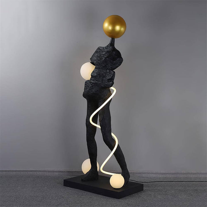 Hymoro floor lamp featuring sculptural design, art deco style, and stylish floor lights for living room.