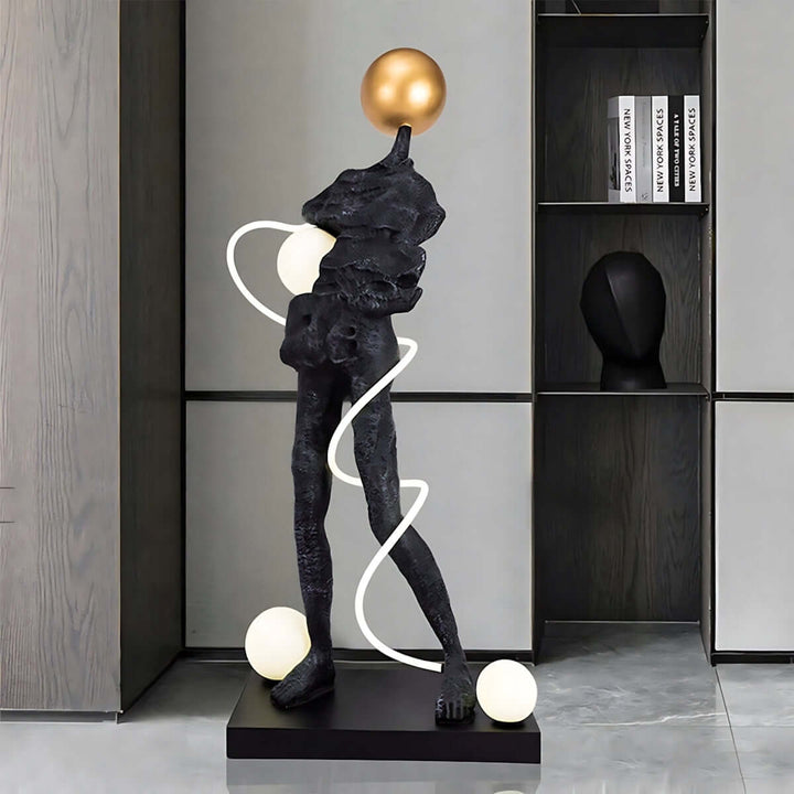 Hymoro Floor Lamp: a sculptural art deco lamp featuring a unique design, perfect floor lights for living room decorations.