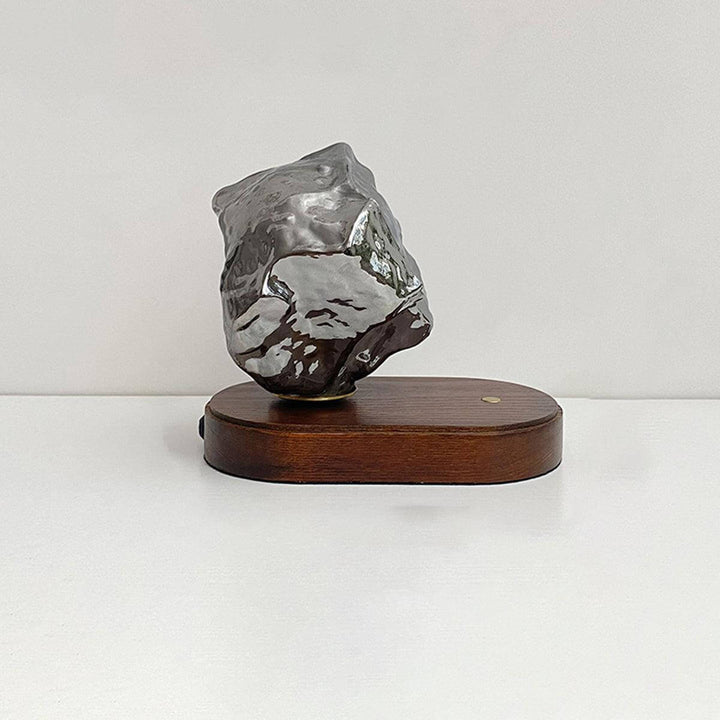 Ice Stone Rechargeable Table Lamp on a wooden base, perfect for bedside, coffee table, or as a touch lamp for dining.