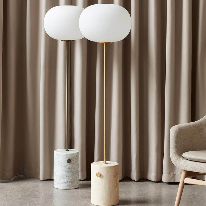 Modern JWDA floor lamp set with round glass shades, ideal as living room lamps and stylish reading lamp floor decor.
