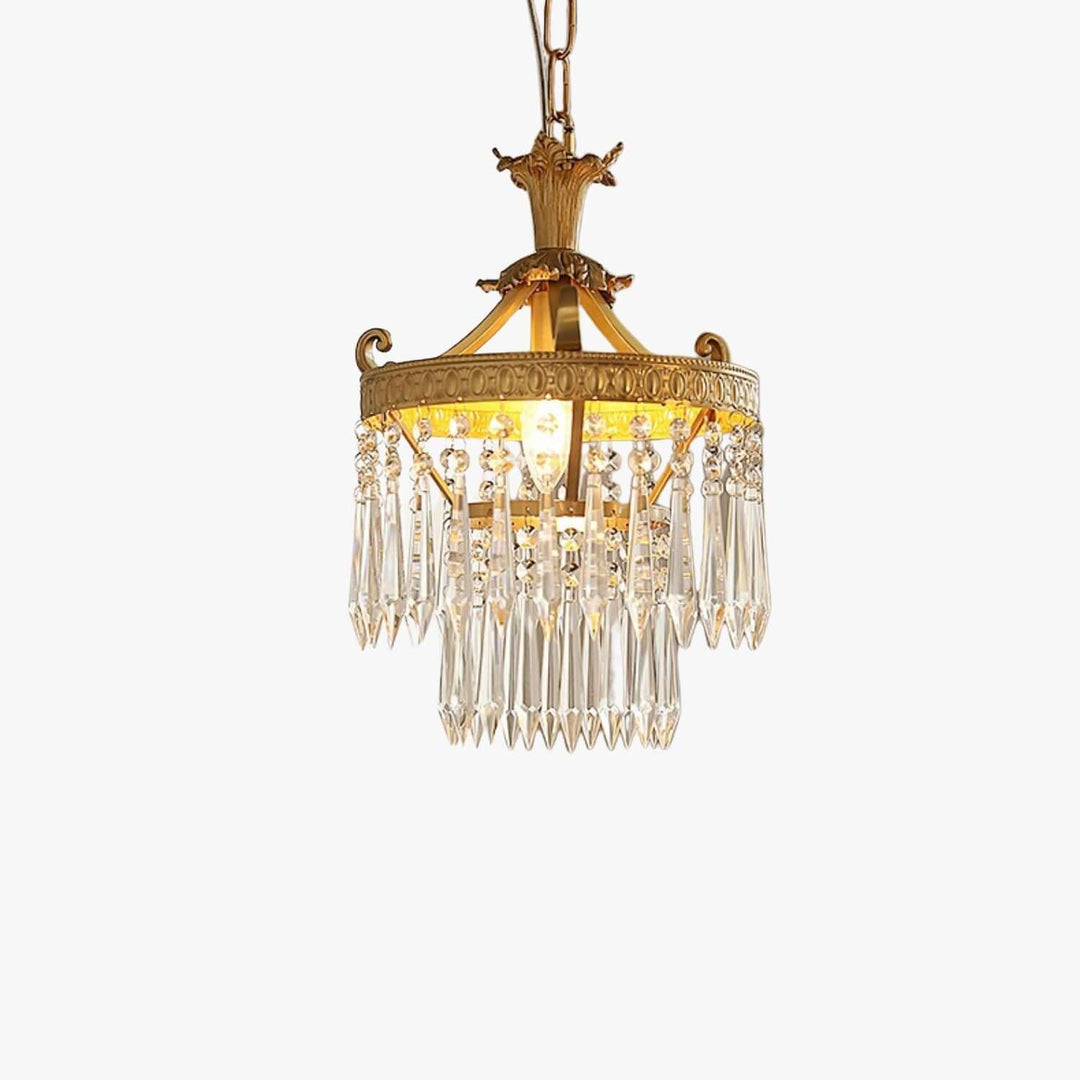 Jalsuma Chandelier – Elegant Crystal & Brass Lighting for Dining Tables