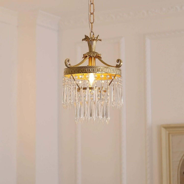 Jalsuma Chandelier – Elegant Crystal & Brass Lighting for Dining Tables