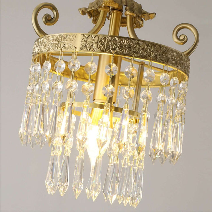 Jalsuma Chandelier – Elegant Crystal & Brass Lighting for Dining Tables