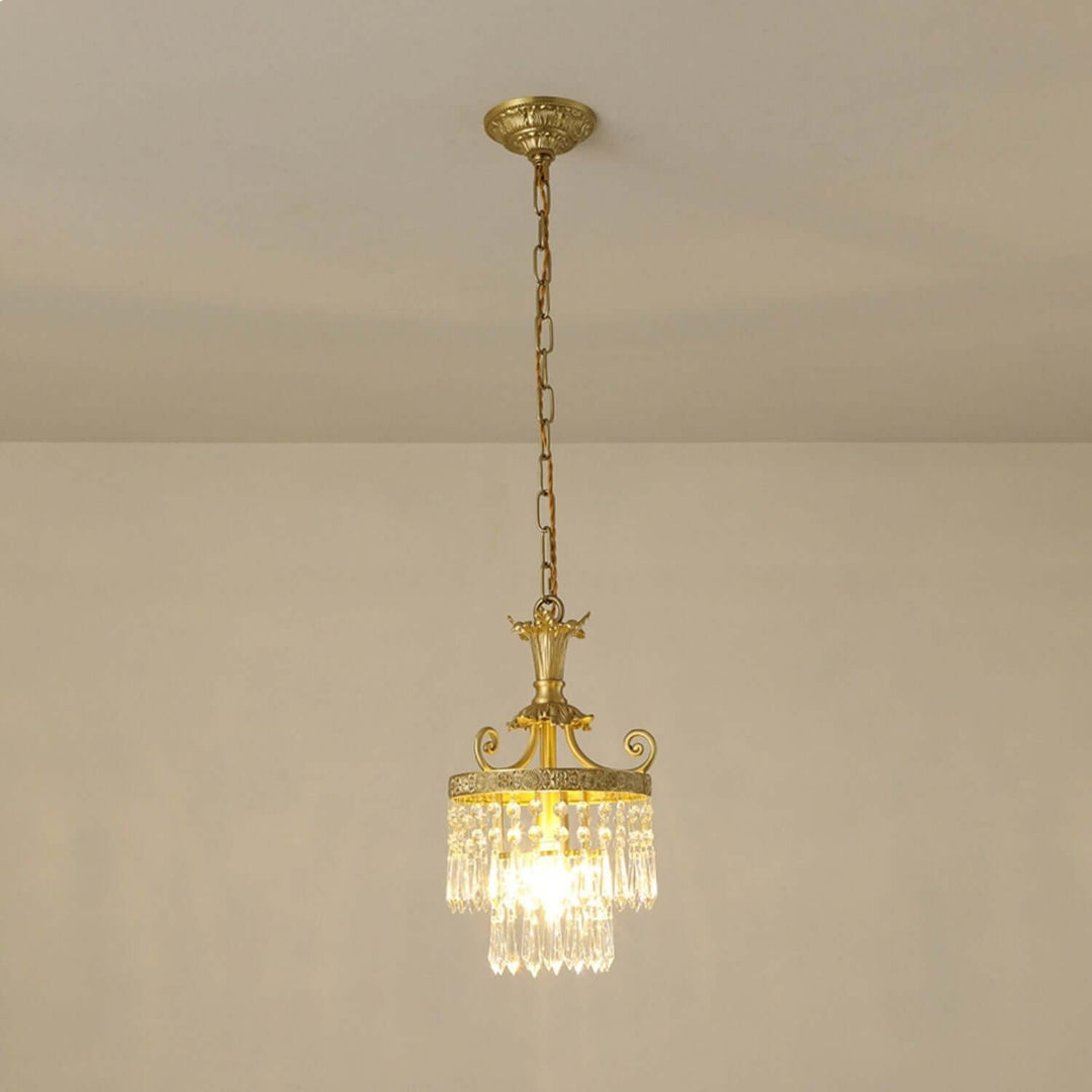 Jalsuma Chandelier – Elegant Crystal & Brass Lighting for Dining Tables