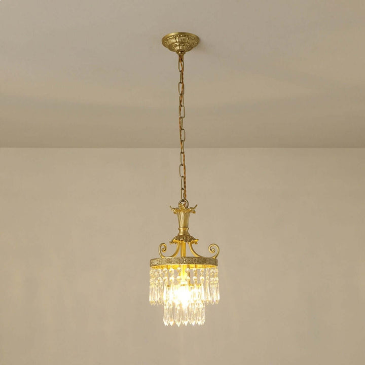 Jalsuma Chandelier – Elegant Crystal & Brass Lighting for Dining Tables