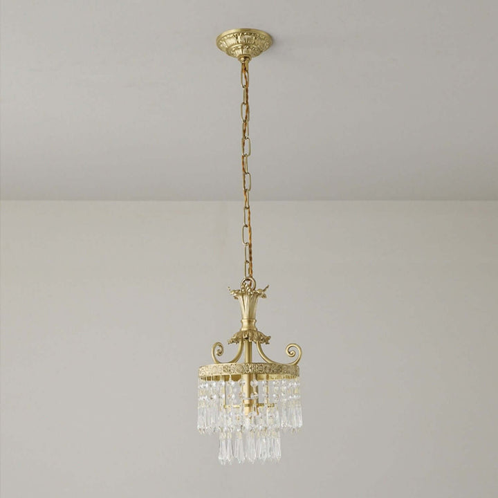 Jalsuma Chandelier – Elegant Crystal & Brass Lighting for Dining Tables