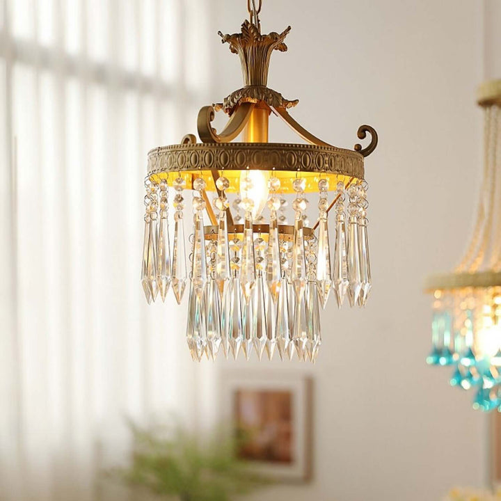 Jalsuma Chandelier – Elegant Crystal & Brass Lighting for Dining Tables
