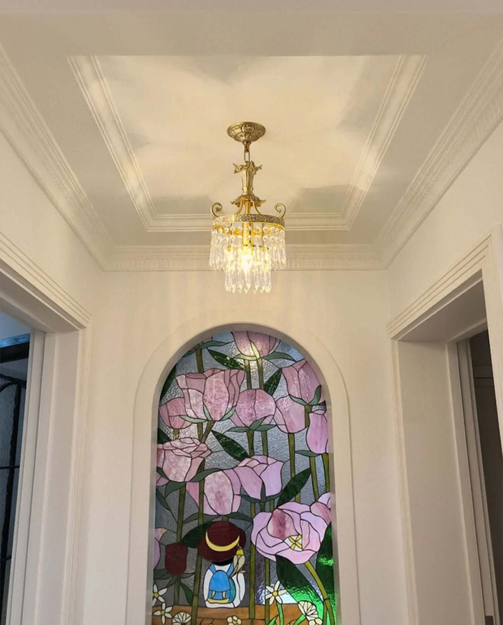 Jalsuma Chandelier – Elegant Crystal & Brass Lighting for Dining Tables