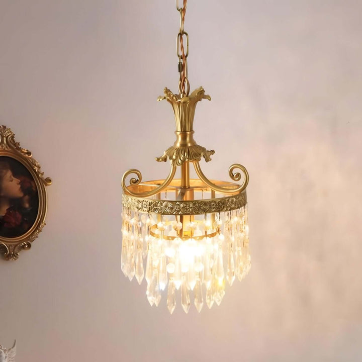 Jalsuma Chandelier – Elegant Crystal & Brass Lighting for Dining Tables