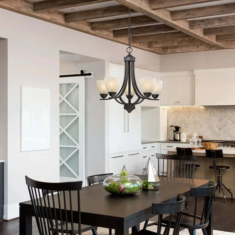 Kavroli Chandelier โ French Minimalist Glass Chandelier