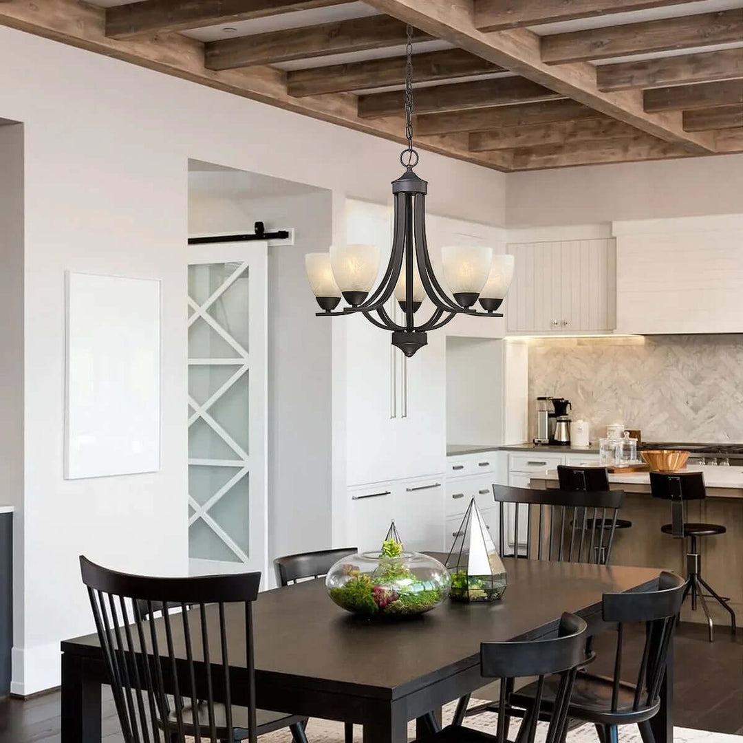 Kavroli Chandelier โ French Minimalist Glass Chandelier