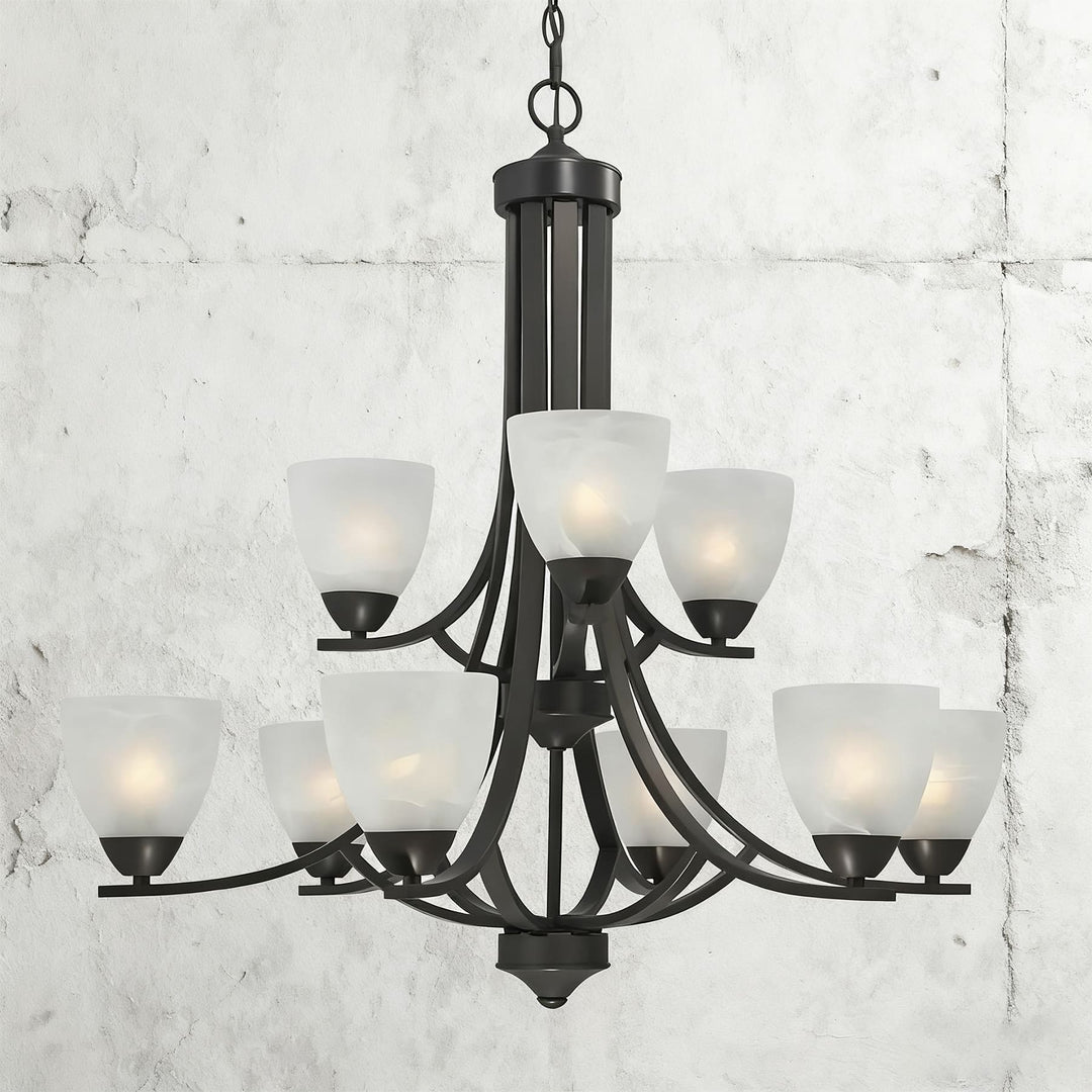 Kavroli Chandelier โ French Minimalist Glass Chandelier