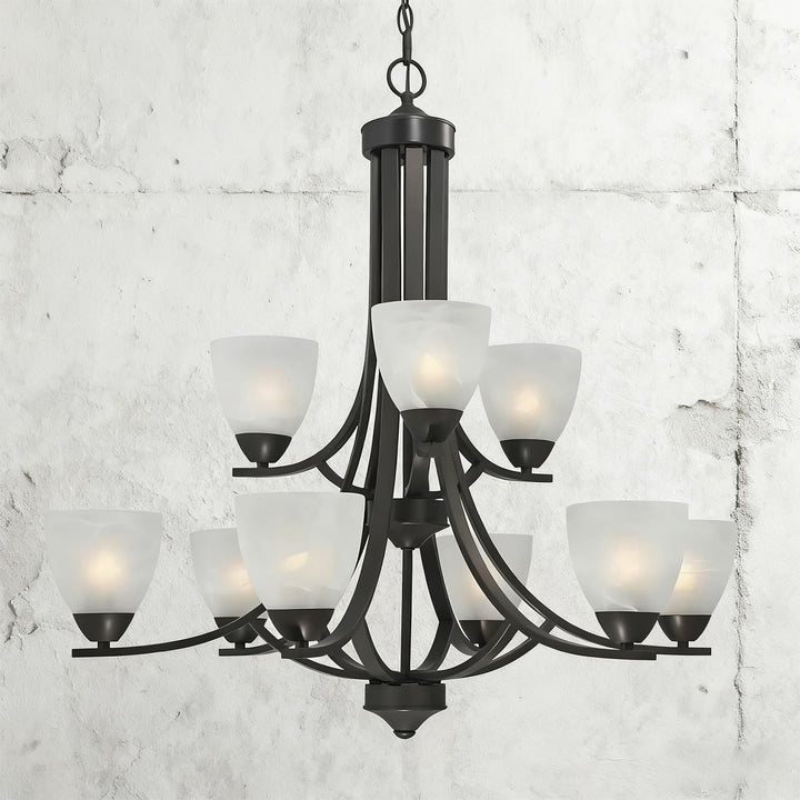 Kavroli Chandelier โ French Minimalist Glass Chandelier