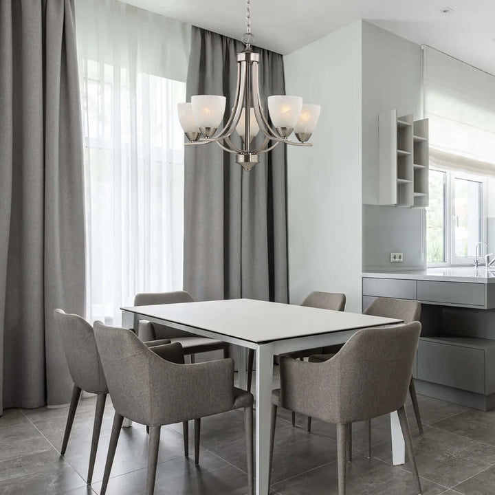 Kavroli Chandelier โ French Minimalist Glass Chandelier