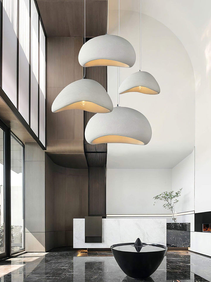 Khmara Halia | Resin Pendant Light for Bedroom in Art Deco White | Vinlighting | Vinlighting