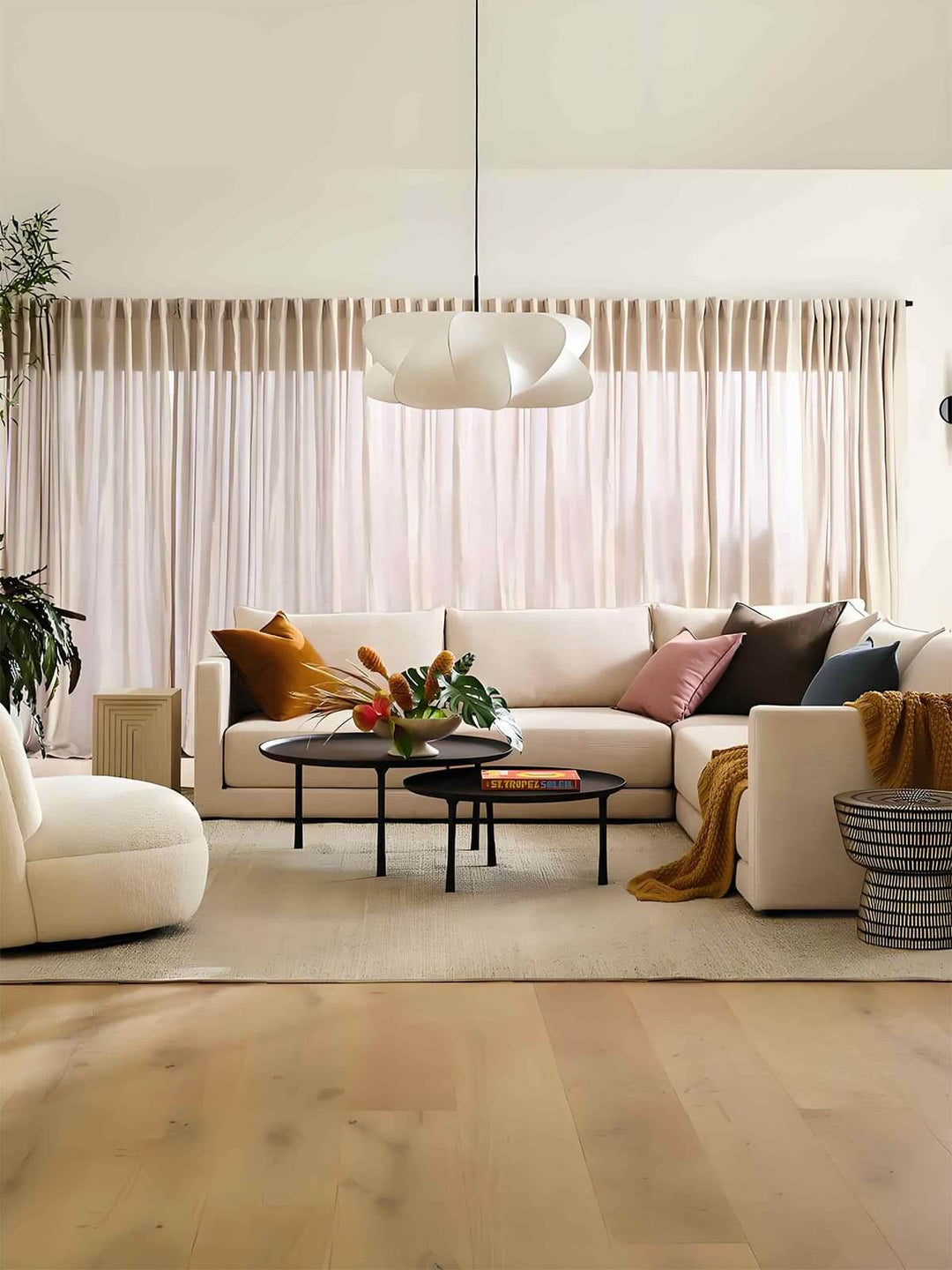 Kylvo Chandelier – Japanese-Style Living Room Lamp