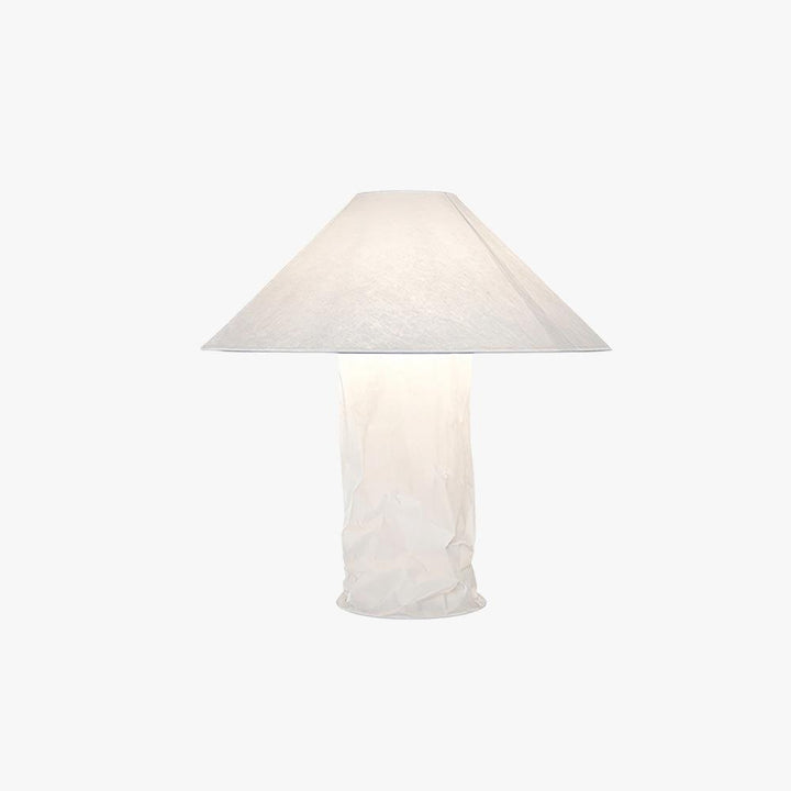 Minimal white Lampampe table lamp, perfect for bedroom bedside lighting. Size: Dia 50cm x H 51cm.