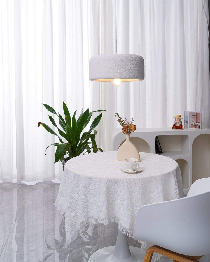 Large Rustic Resin Pendant Light - Round Hanging Lamp for Dining Room | Vinlighting | Vinlighting