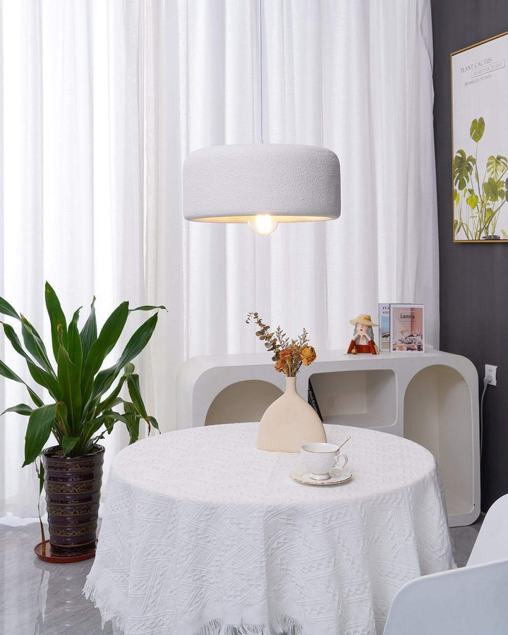 Large Rustic Resin Pendant Light - Round Hanging Lamp for Dining Room | Vinlighting | Vinlighting