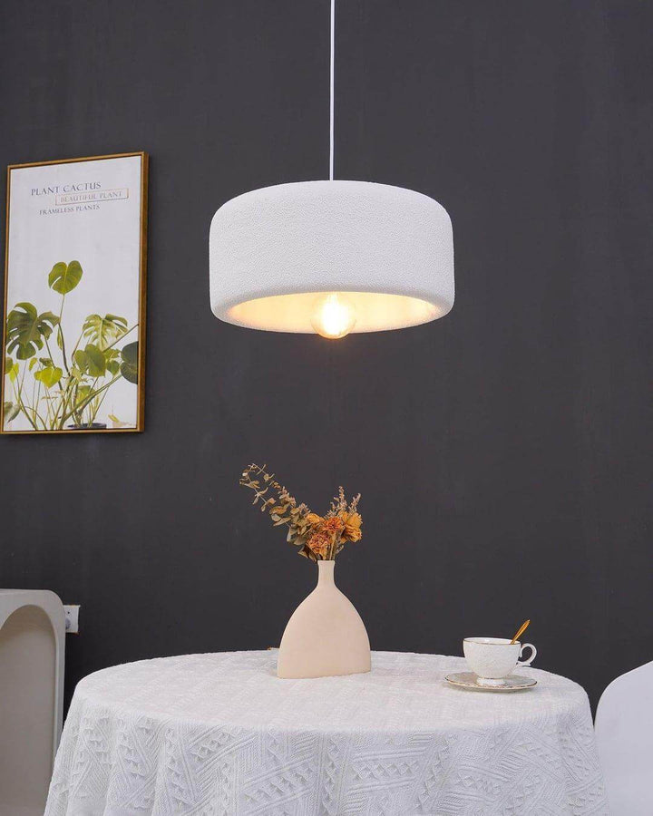 Large Rustic Resin Pendant Light - Round Hanging Lamp for Dining Room | Vinlighting | Vinlighting