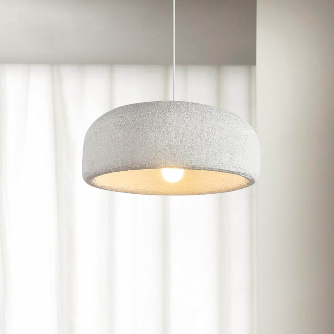 Large Rustic Resin Pendant Light - Round Hanging Lamp for Dining Room | Vinlighting | Vinlighting