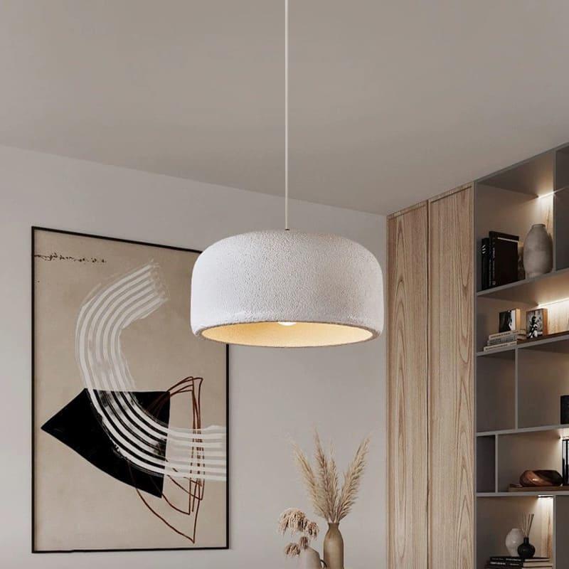Large Rustic Resin Pendant Light - Round Hanging Lamp for Dining Room | Vinlighting | Vinlighting