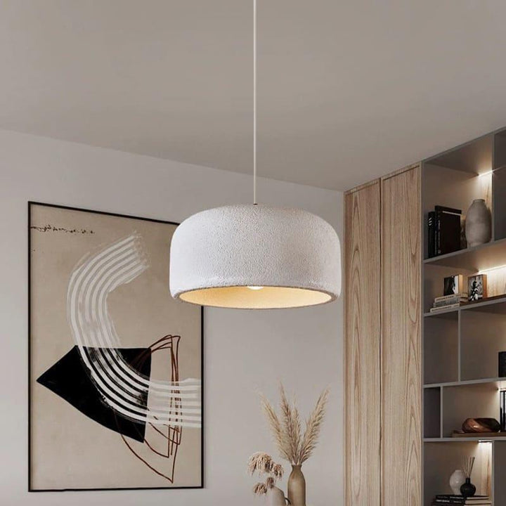 Large Rustic Resin Pendant Light - Round Hanging Lamp for Dining Room | Vinlighting | Vinlighting