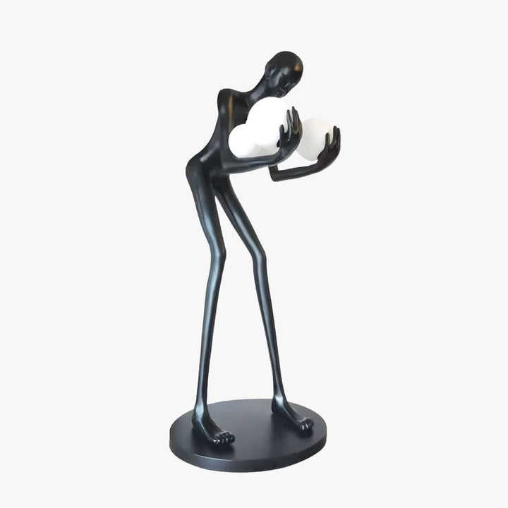 Light Guardian Floor Lamp: Art Deco resin sculpture, stylish decorative ornament for living room, 180cm tall.
