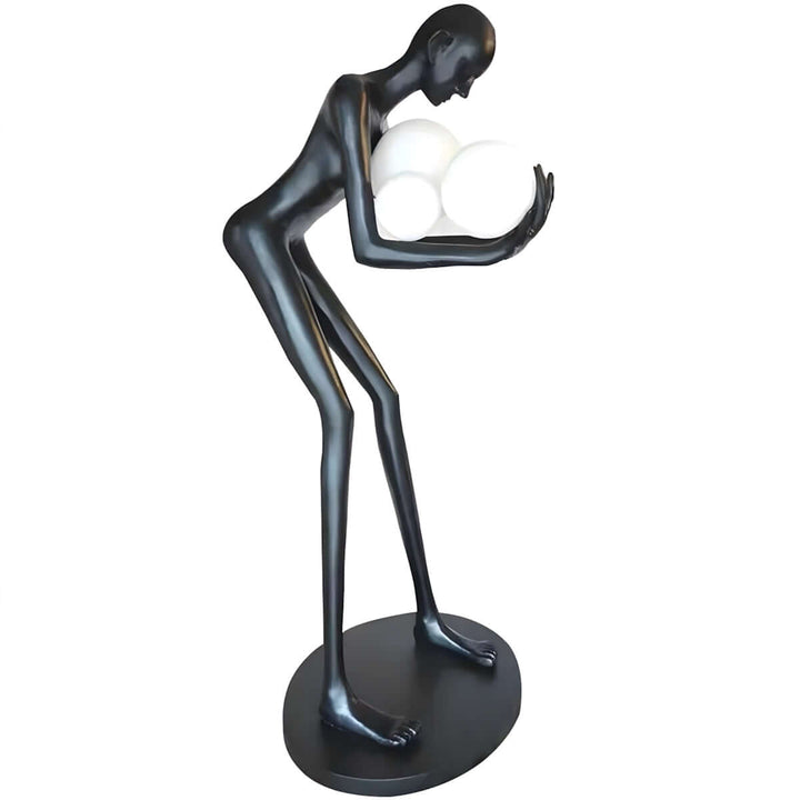 Light Guardian Floor Lamp: Art Deco resin sculpture for elegant living room decorations, featuring a unique design and soft lighting.