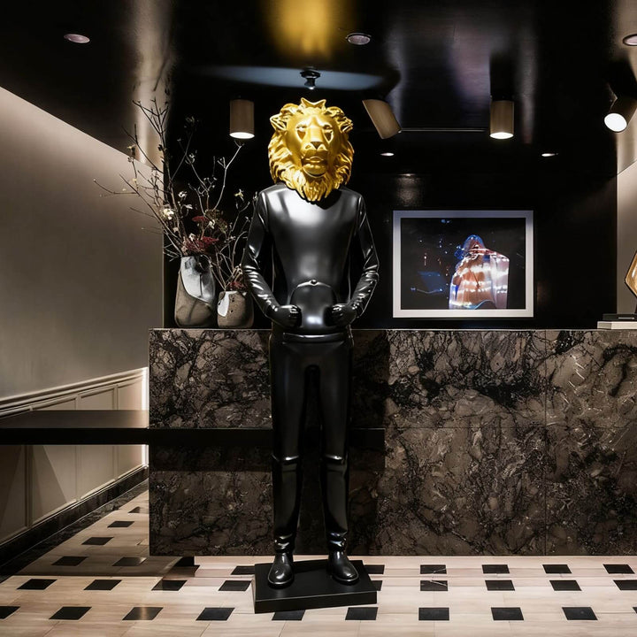 Lion Head Man Sculptural - Art Decorative Ornaments & Resin Sculptures