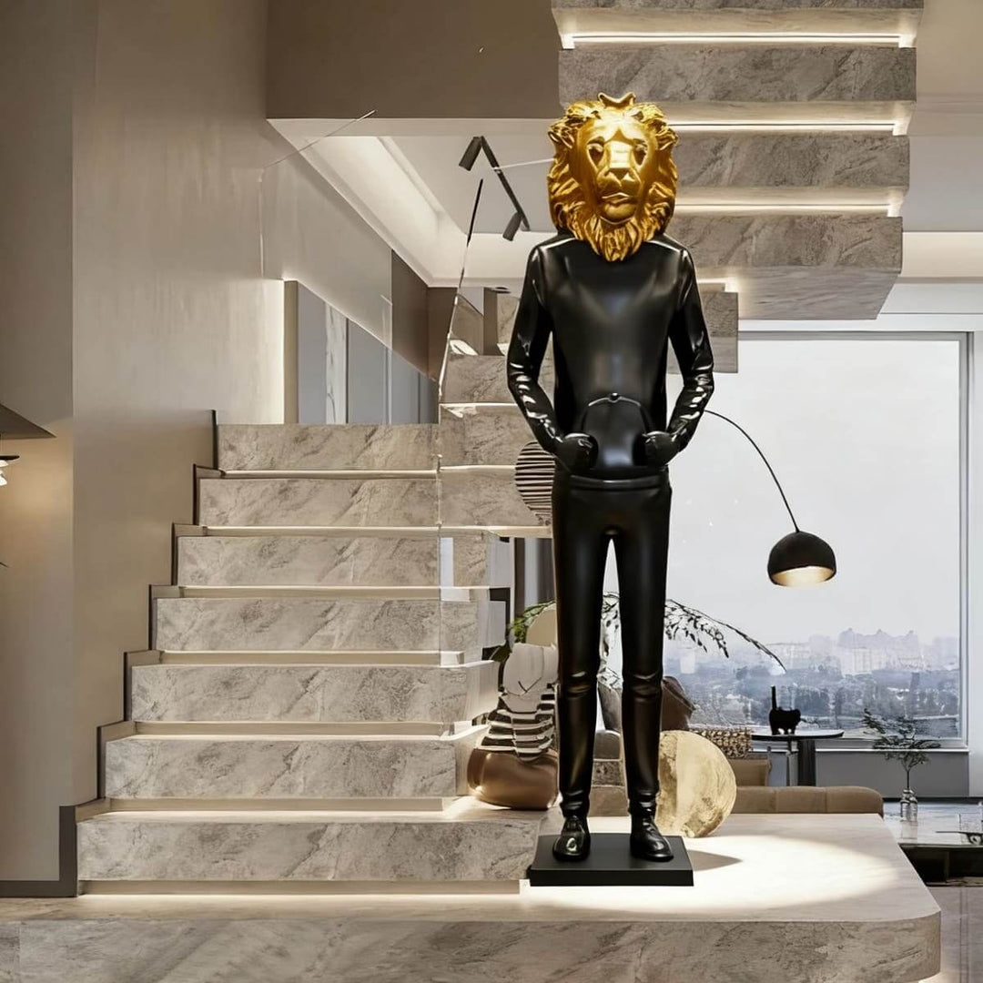 Lion Head Man Sculptural - Art Decorative Ornaments & Resin Sculptures