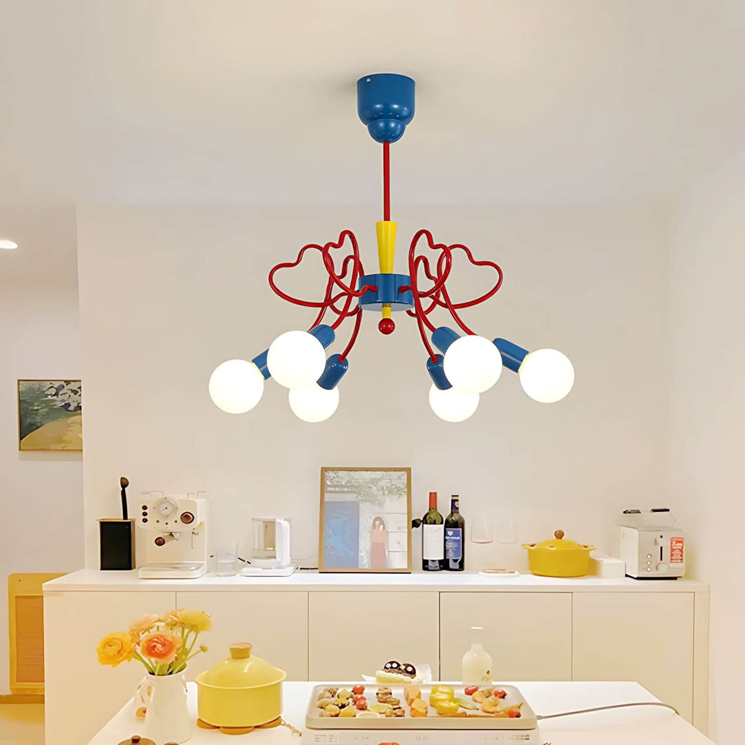 Lovina Chandelier - Contemporary Bedroom & Kids Room Glass Light
