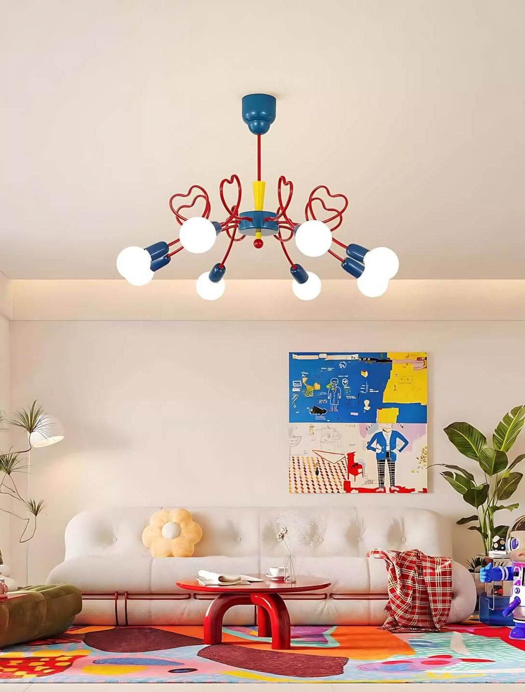 Lovina Chandelier - Contemporary Bedroom & Kids Room Glass Light