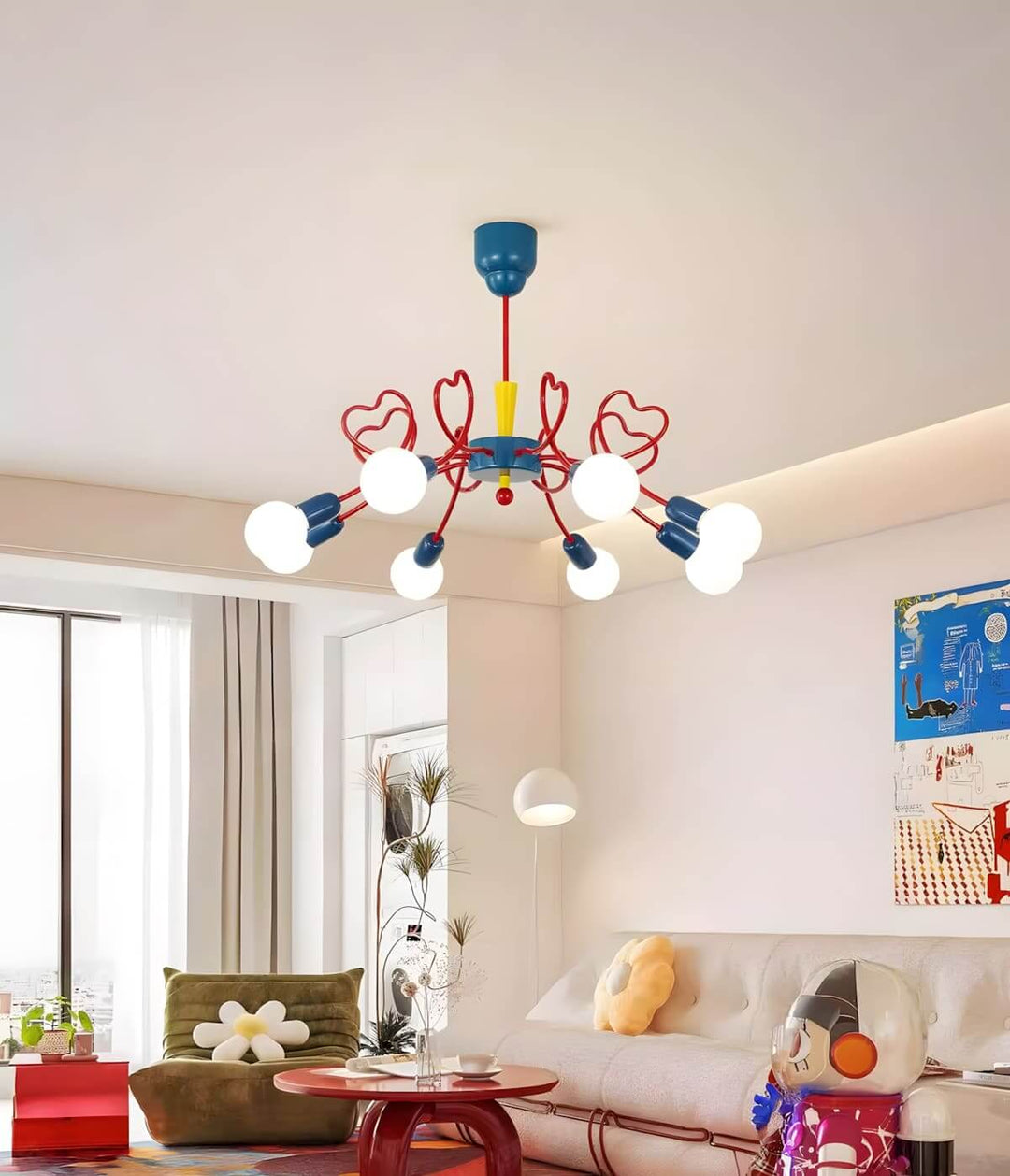 Lovina Chandelier - Contemporary Bedroom & Kids Room Glass Light