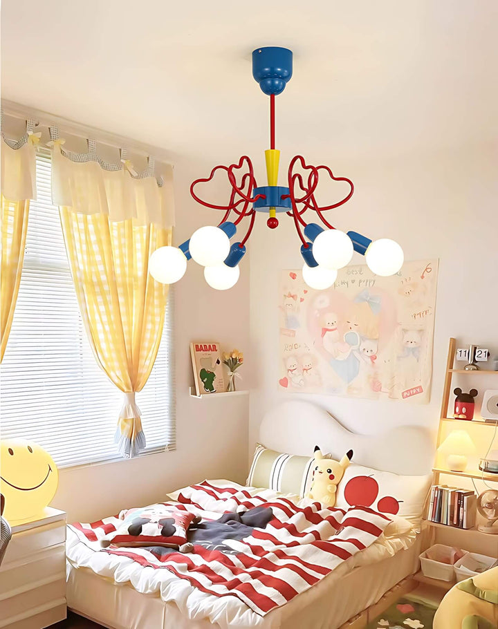 Lovina Chandelier - Contemporary Bedroom & Kids Room Glass Light