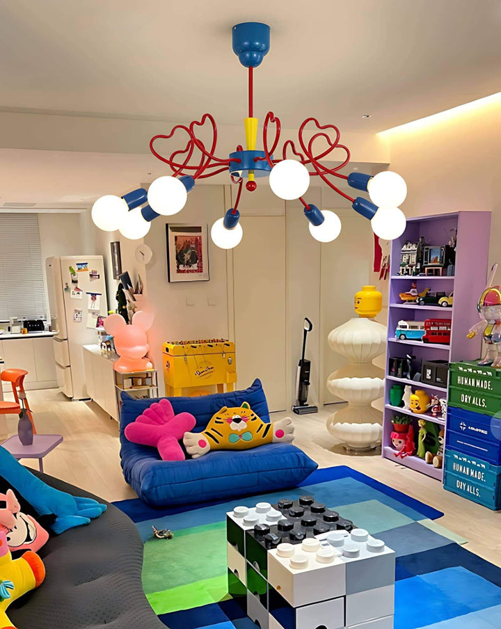 Lovina Chandelier - Contemporary Bedroom & Kids Room Glass Light