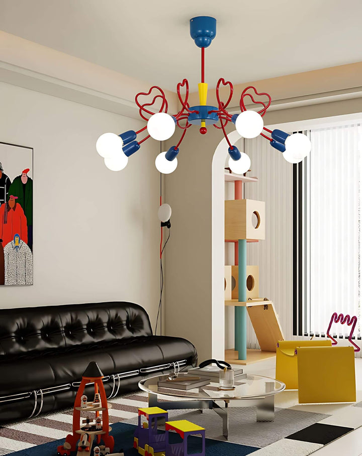 Lovina Chandelier - Contemporary Bedroom & Kids Room Glass Light