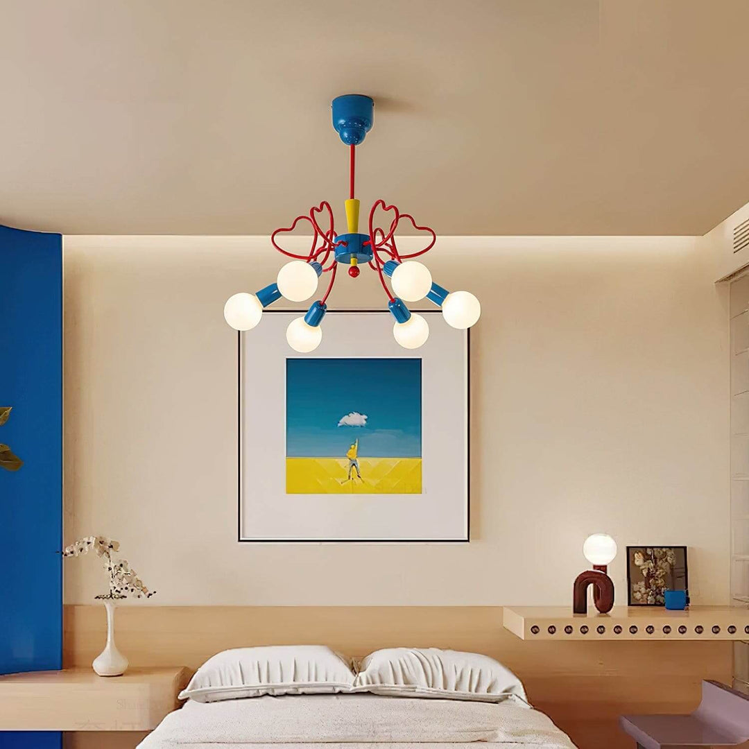 Lovina Chandelier - Contemporary Bedroom & Kids Room Glass Light