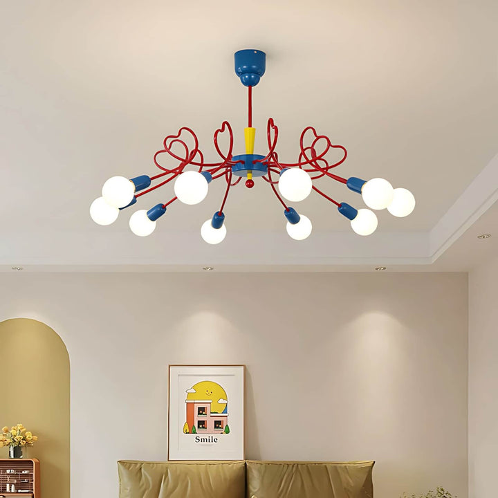 Lovina Chandelier - Contemporary Bedroom & Kids Room Glass Light