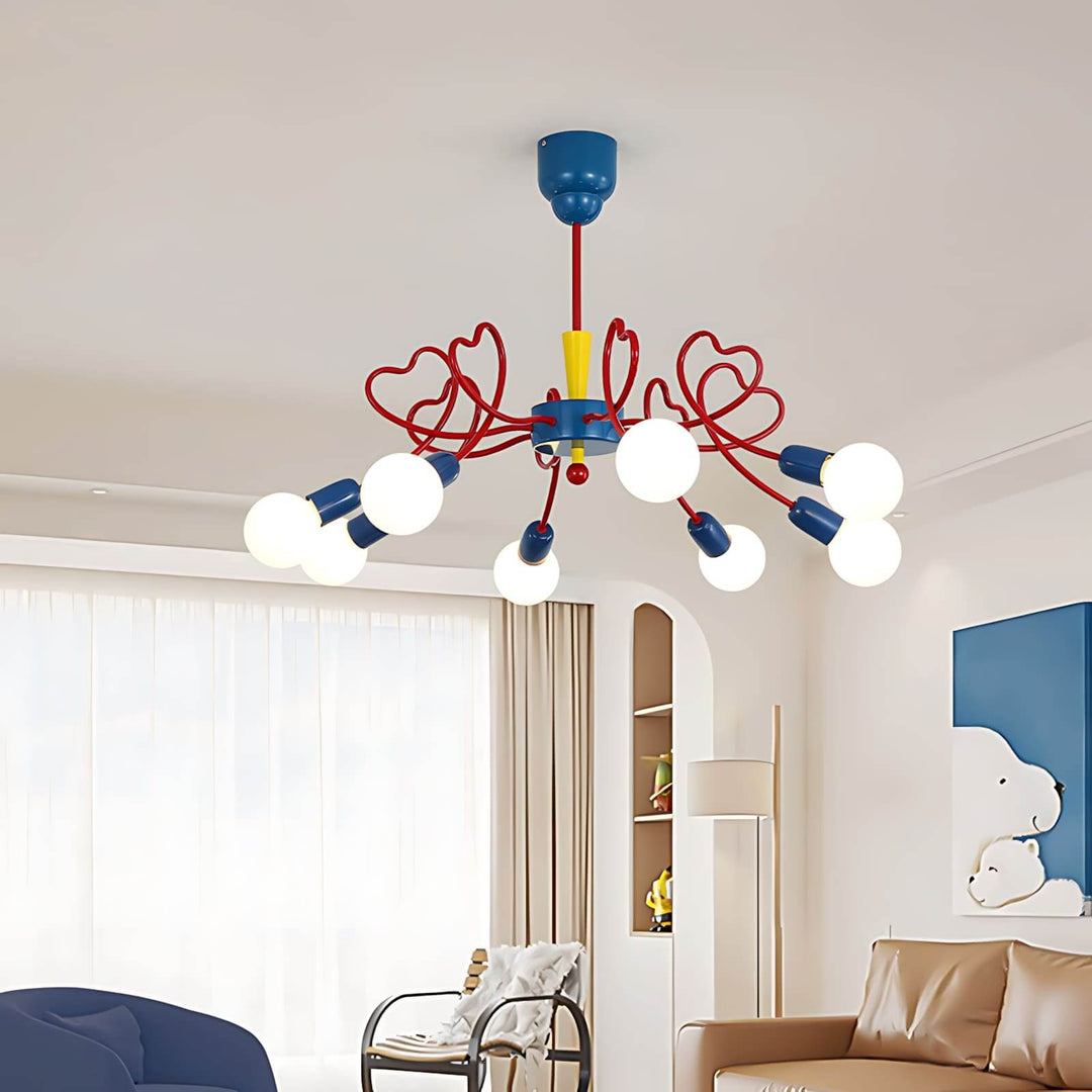 Lovina Chandelier - Contemporary Bedroom & Kids Room Glass Light